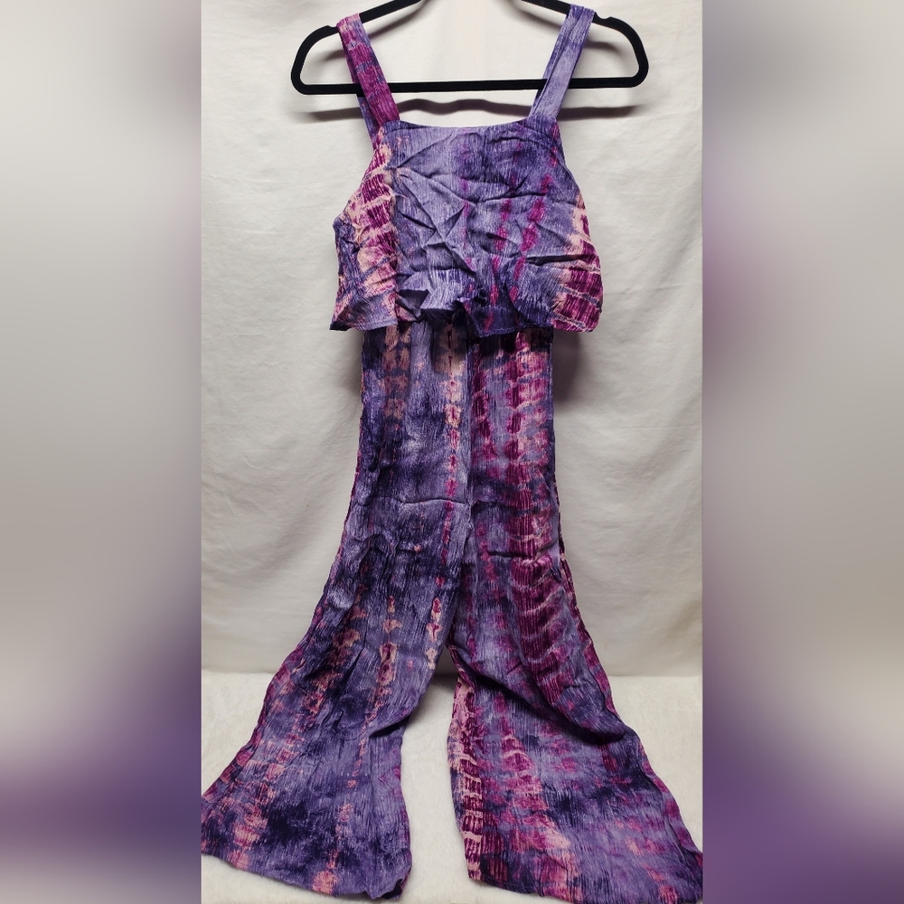 Nwot Purple and Pink Tie-Dye Jumpsuit - Picture 1 of 7
